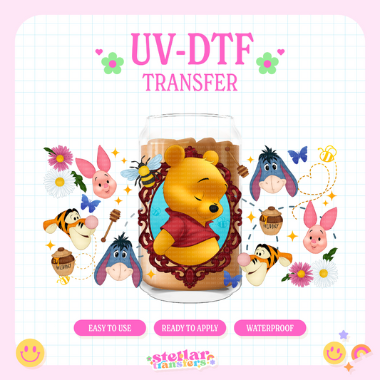 HONEY BEAR FRAME - 16 OZ UV DTF