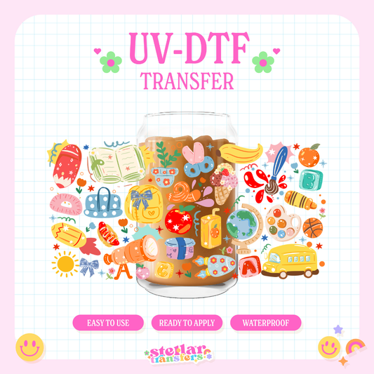 SCHOOL THINGS  - 16 OZ UV DTF
