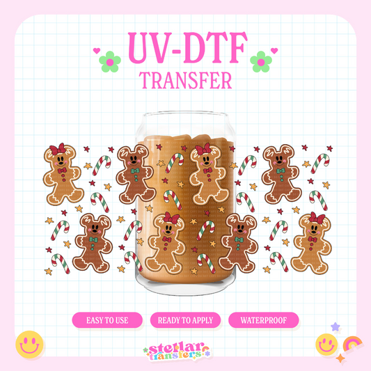 GINGERBREAD MOUSE - 16 OZ UV DTF