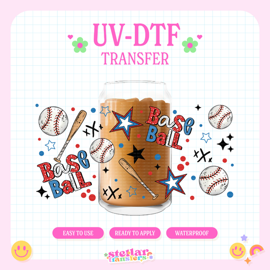 BASEBALL - 16 OZ UV DTF
