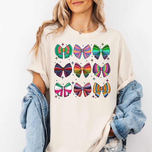 SERAPE BOWS - CLEAR FILM SCREEN PRINT