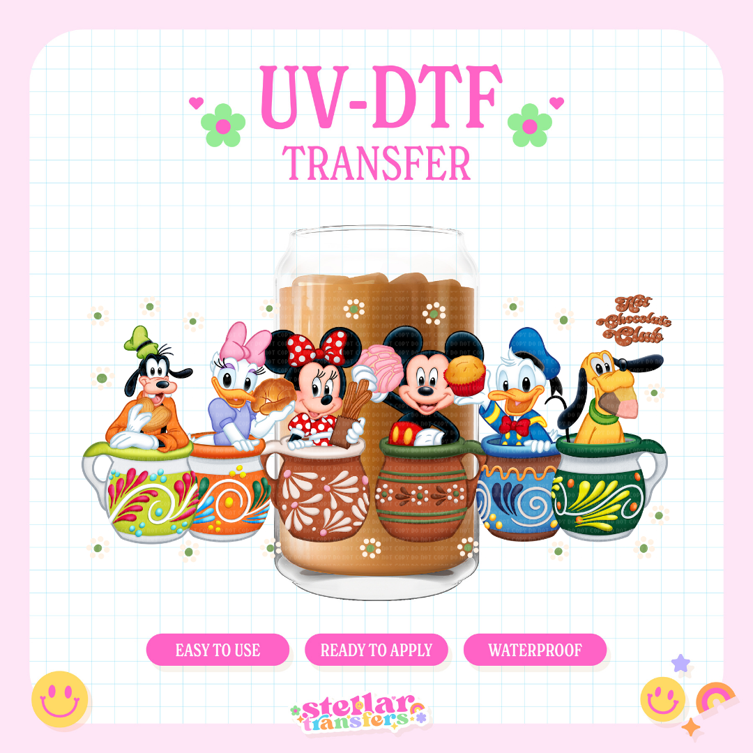 CAFECITO MOUSE FRIENDS - 16 OZ UV DTF