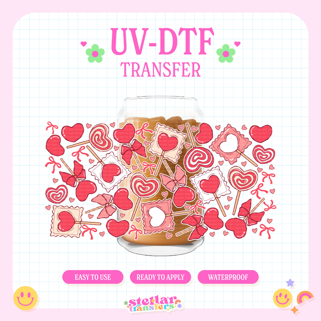 V-DAY DOODLES - 16 OZ UV DTF