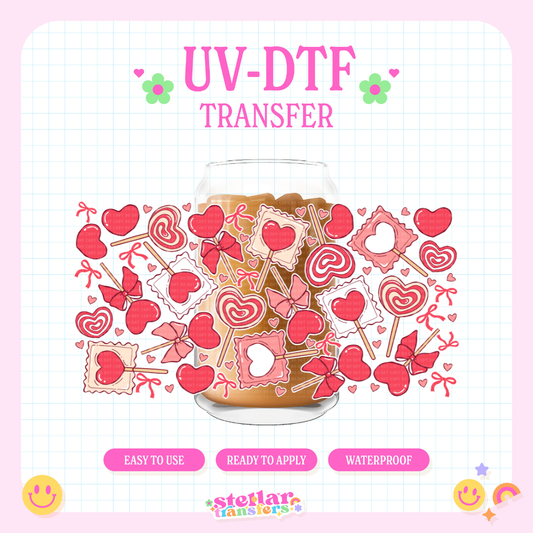 V-DAY DOODLES - 16 OZ UV DTF