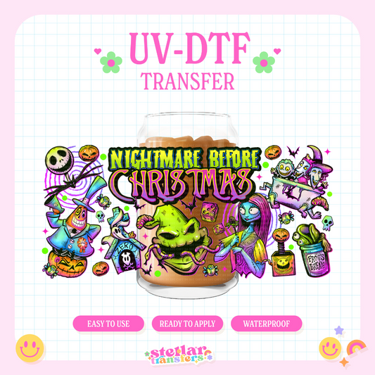 NEON NIGHTMARE CHRISTMAS - 16 OZ UV DTF