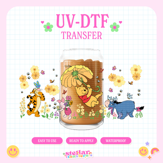 FLOWER HONEY FRIENDS - 16 OZ UV DTF