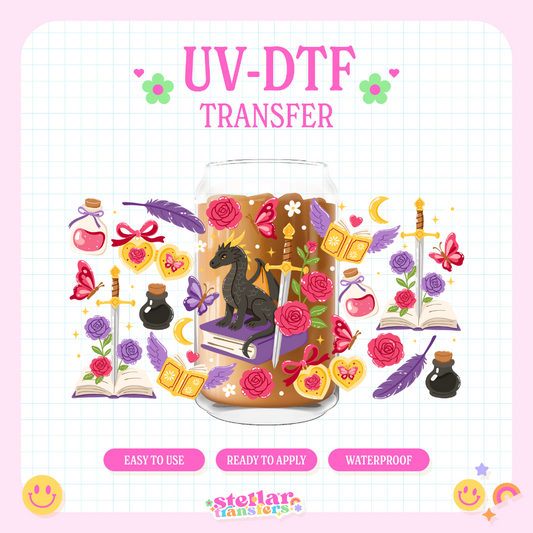 DRAGON FANTASY BOOK - 16 OZ UV DTF