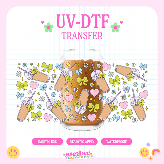 GIRLY LATTE - 16 OZ UV DTF
