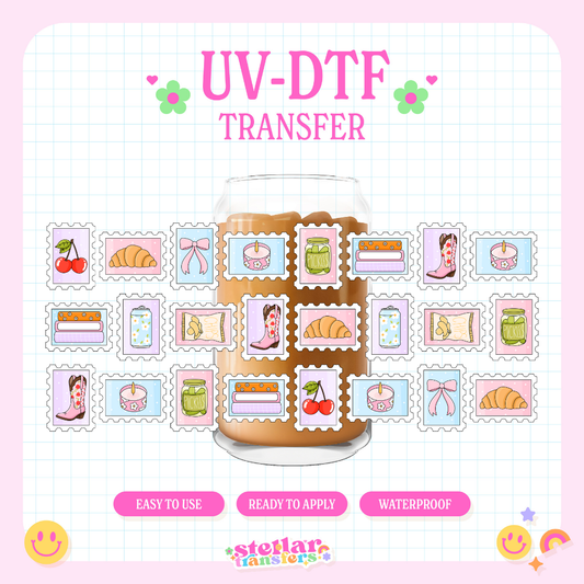 GIRLY STAMPS - 16 OZ UV DTF