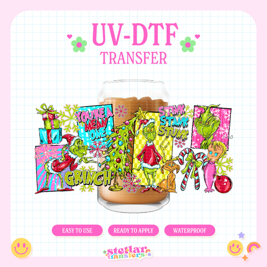 STINK MEAN ONE XMAS - 16 OZ UV DTF