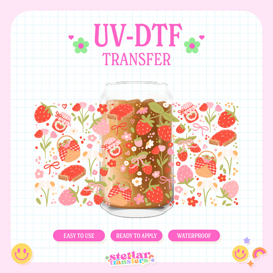 COTTAGECORE STRAWBERRY - 16 OZ UV DTF