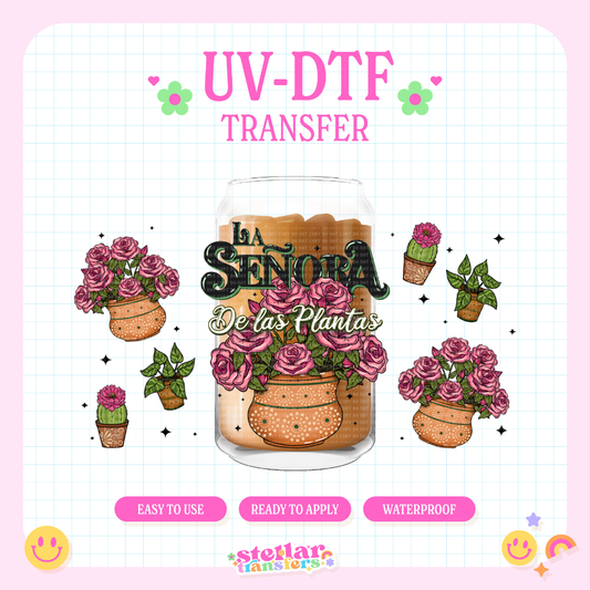 LA SENORA DE LAS FLORES- 16 OZ UV DTF