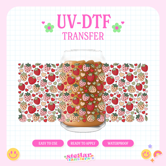 STRAWBERRY LOVE - 16 OZ UV DTF