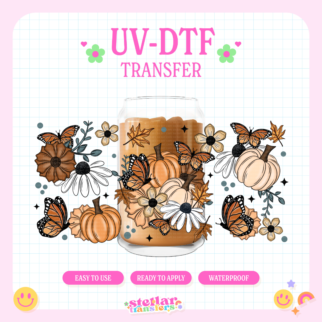FALL PUMPKINS - 16 OZ UV DTF