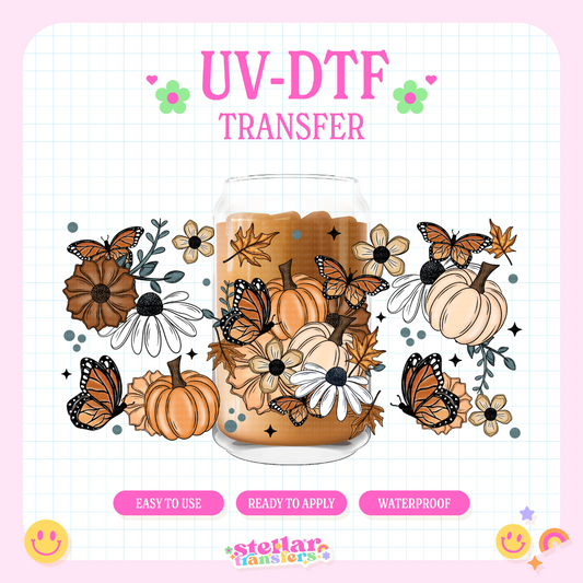 FALL PUMPKINS - 16 OZ UV DTF