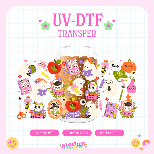 SPOOKY STUDY VIBES - 16 OZ UV DTF