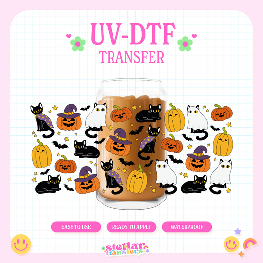 SPOOKY CATS - 16 OZ UV DTF