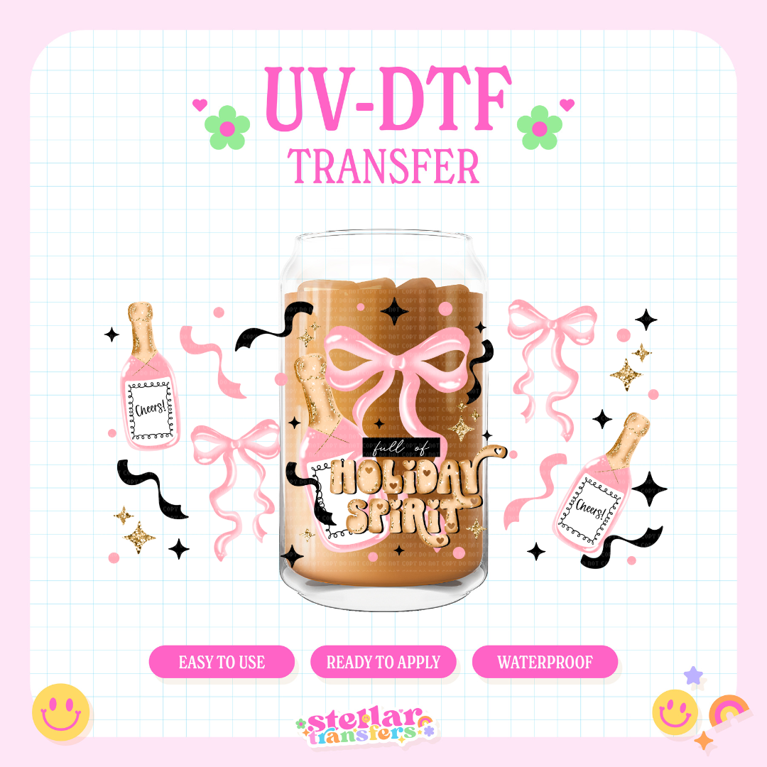 HOLIDAY SPIRIT - 16 OZ UV DTF
