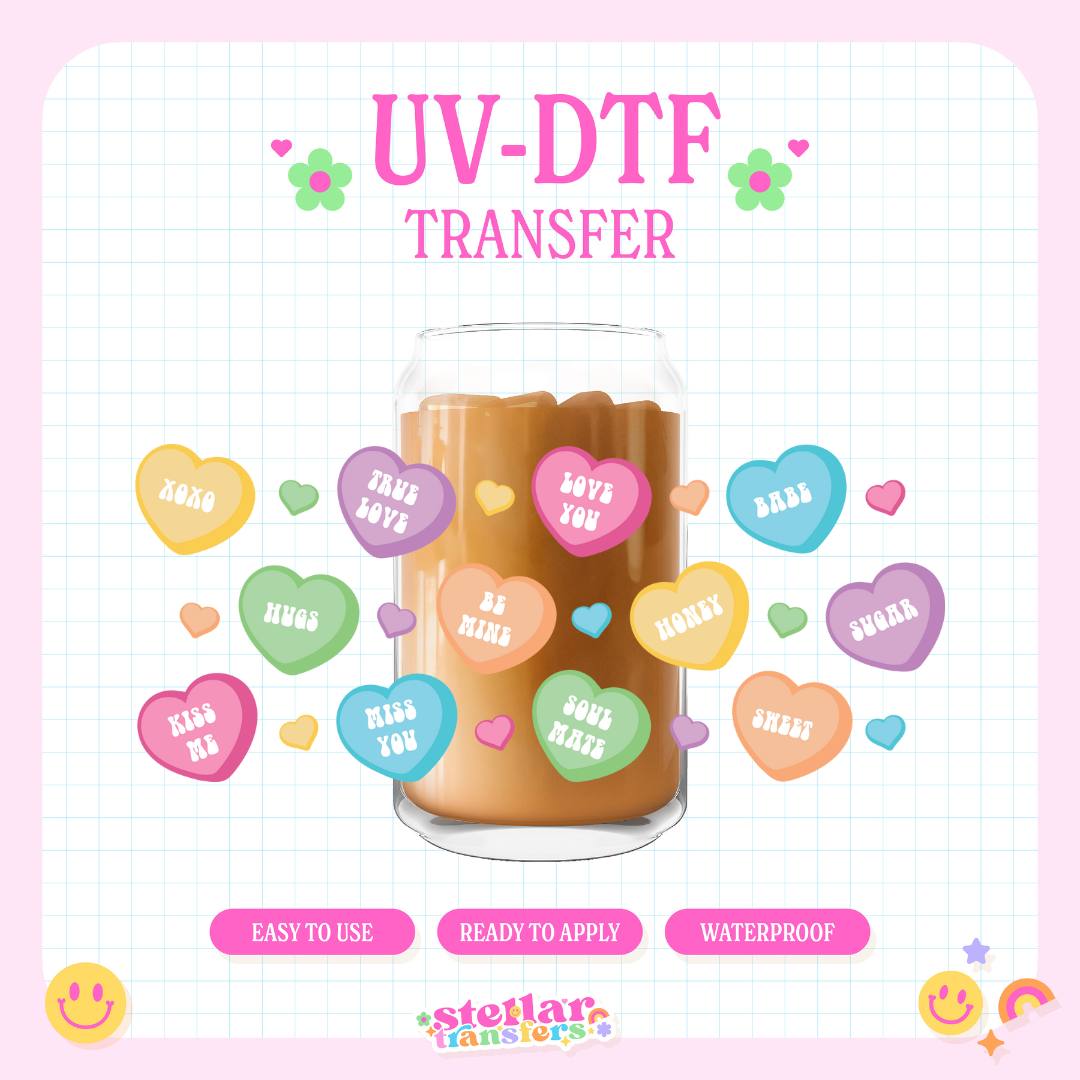 CANDY HEARTS - 16 OZ UV DTF