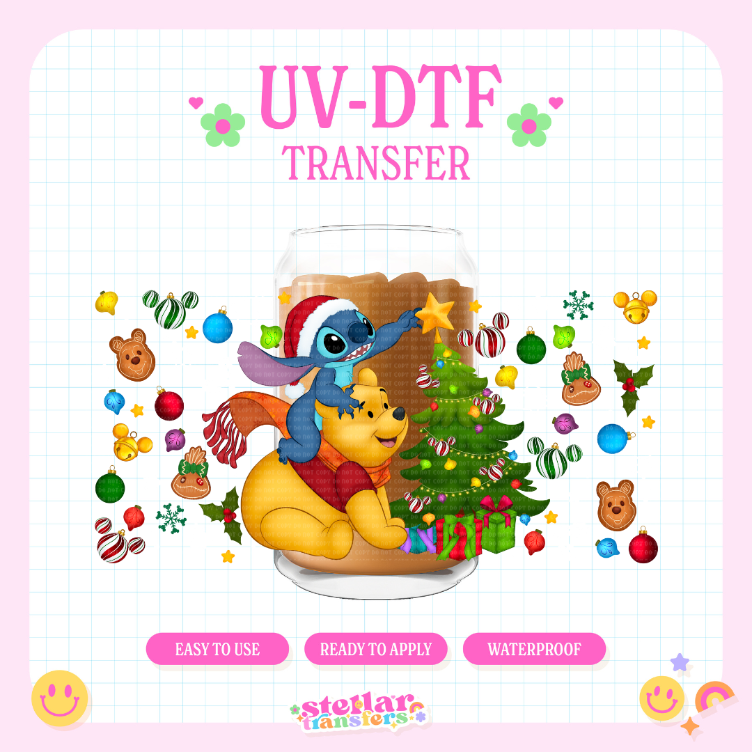 XMAS BEAR X ALIEN - 16 OZ UV DTF