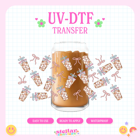 COQUETTE ICED COFFEE - 16 OZ UV DTF