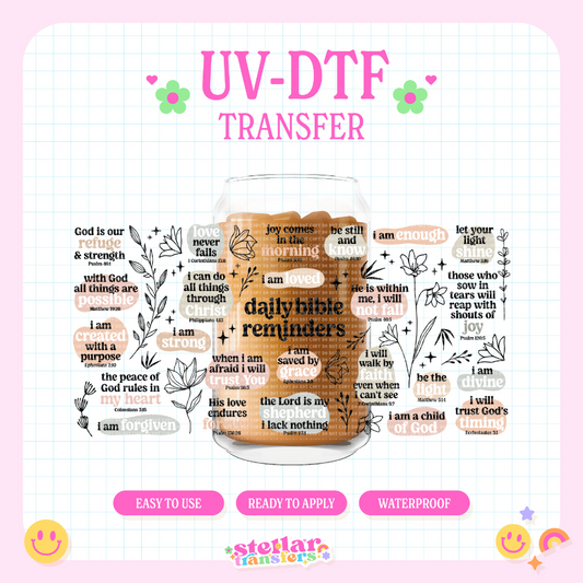 DAILY BIBLE REMINDERS - 16 OZ UV DTF