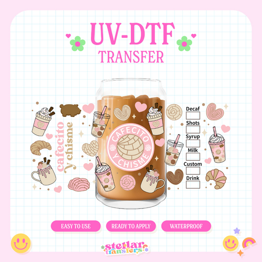 CAFECITO Y CHISME - 16 OZ UV DTF