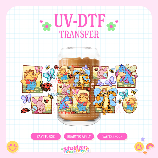 BUTTERFLY HONEY BEAR  - 16 OZ UV DTF