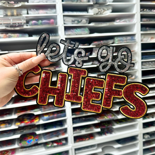 LETS GO CHIEFS - SEQUIN PATCH