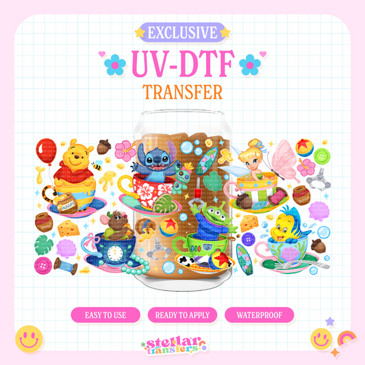 MAGICAL PARK TEA CUPS EXCLUSIVE - 16 OZ UV DTF