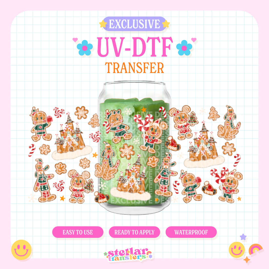 MOUSE GINGERBREAD FRIENDS EXCLUSIVE - 16 OZ UV DTF
