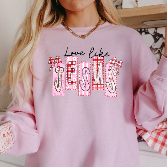 LOVE LIKE JESUS - CLEAR FILM SCREEN PRINT