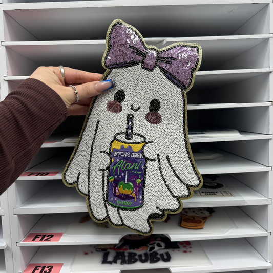 GHOST ALAN DRINK - SEQUIN PATCH