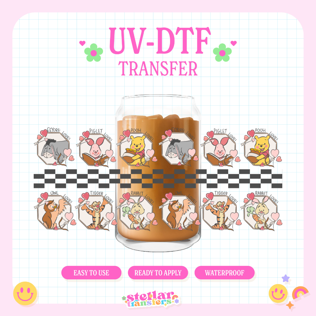 LOVE HONEY FRIENDS - 16 OZ UV DTF