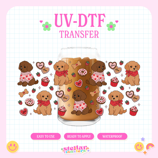 LOVE PUPPIES - 16 OZ UV DTF