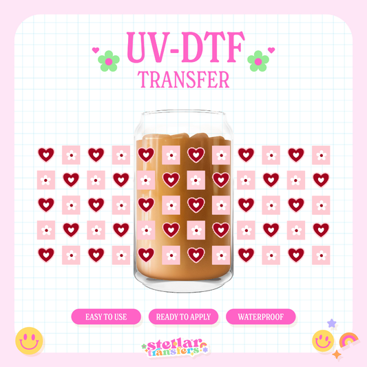 HEARTS AND FLOWERS - 16 OZ UV DTF