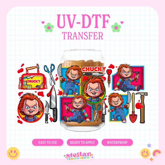 HORROR CHUCK DOLL - 16 OZ UV DTF