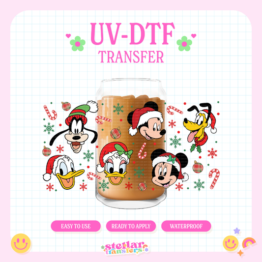 MOUSE FRIENDS XMAS - 16 OZ UV DTF