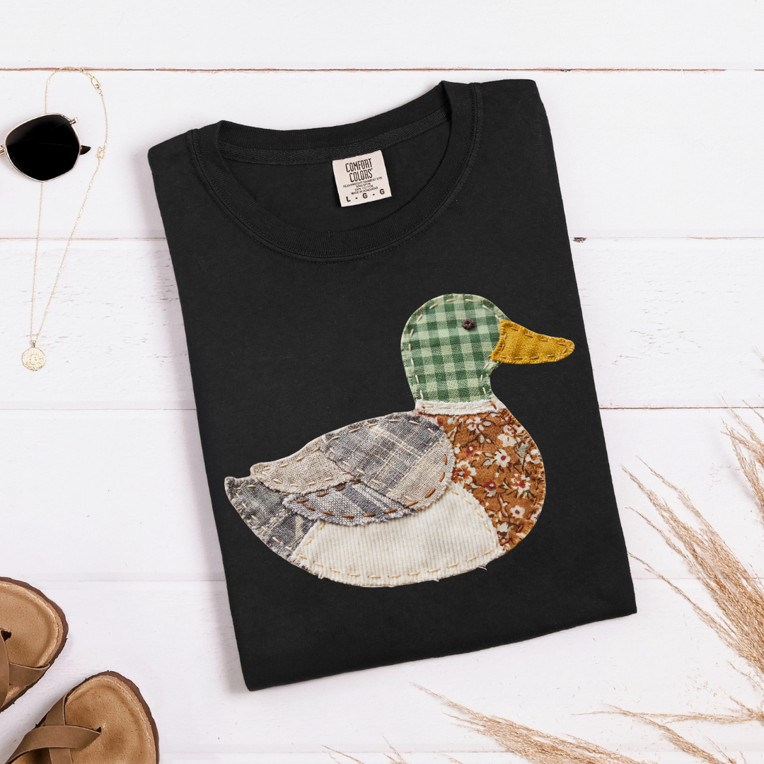 PATCHWORK DUCK - CLEAR FILM SCREEN PRINT