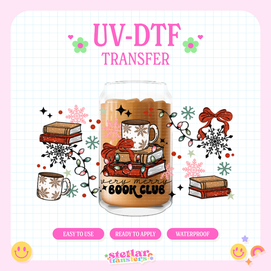 VERY MERRY BOOK CLUB - 16 OZ UV DTF