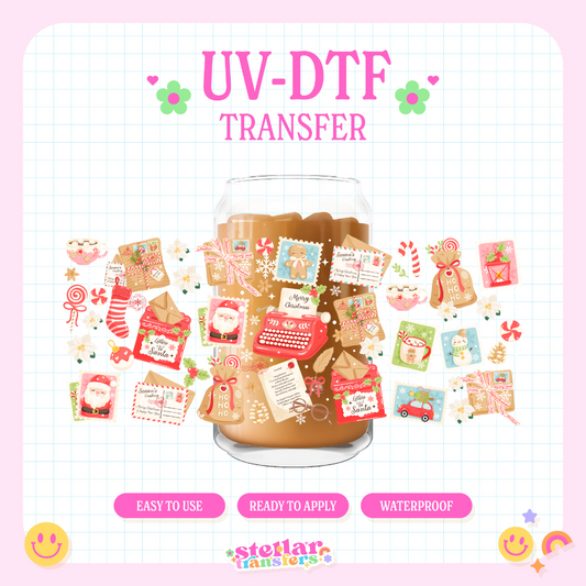 XMAS LETTERS - 16 OZ UV DTF