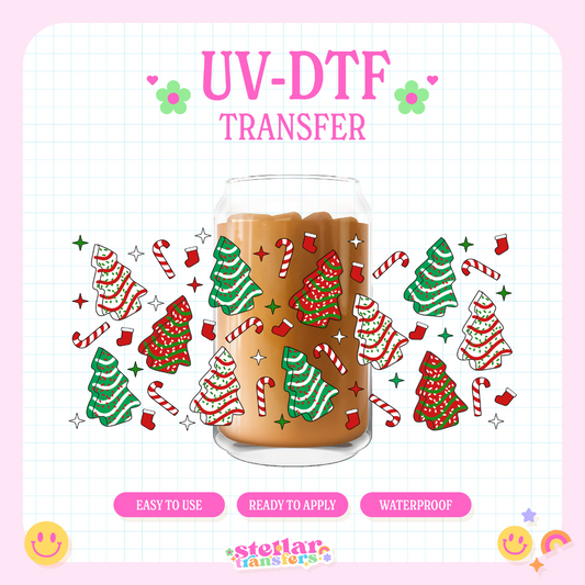 HOLIDAY TREE CAKES - 16 OZ UV DTF