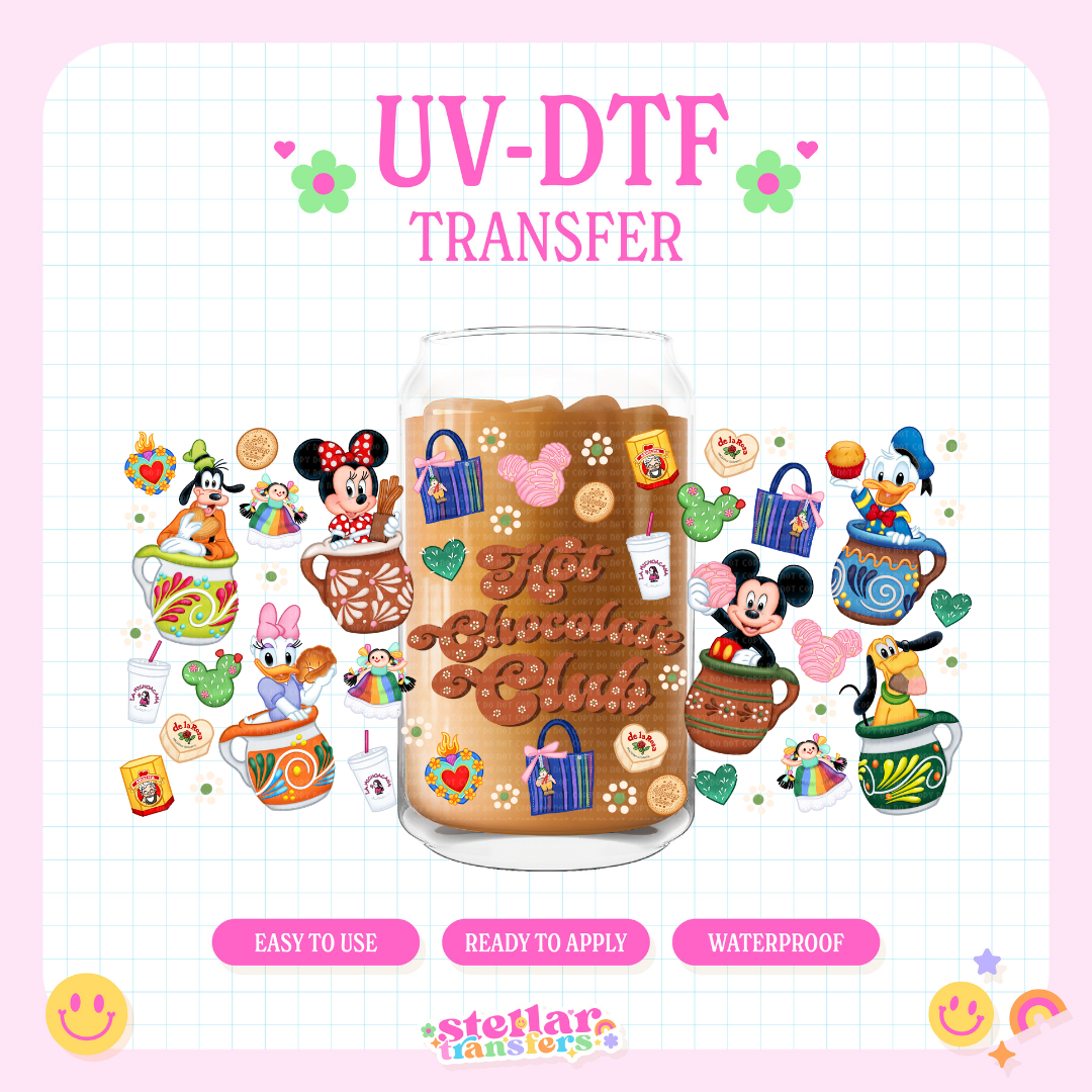 HOT CHOCOLATE CLUB - 16 OZ UV DTF