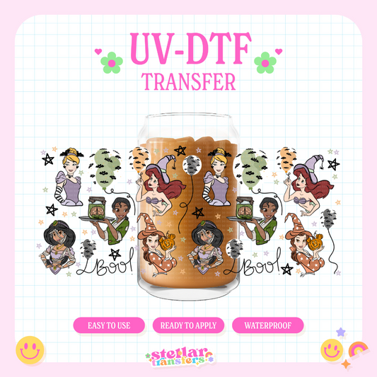GIRLY SPOOKY PRINCESSES - 16 OZ UV DTF