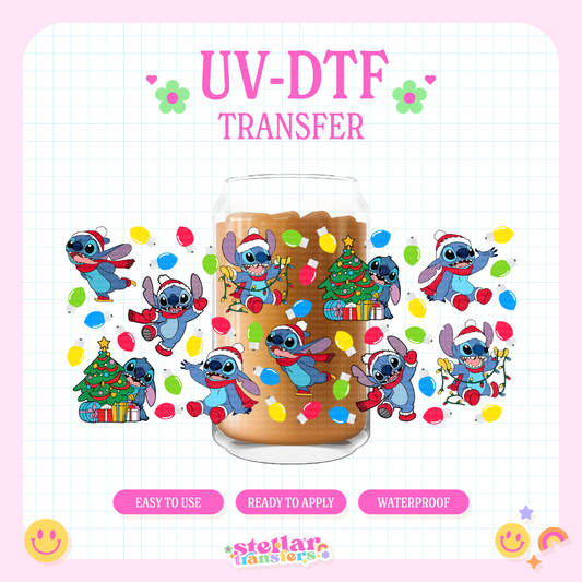 HOLIDAY ALIEN LIGHTS - 16 OZ UV DTF