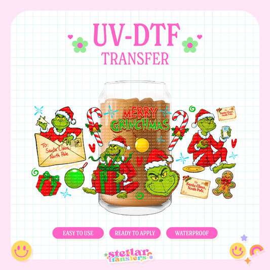 MERRY GRNCHMAS - 16 OZ UV DTF