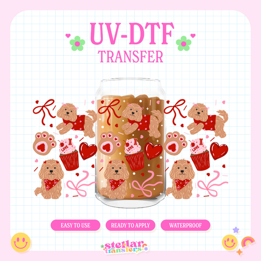 VALENTINE PUPPY - 16 OZ UV DTF