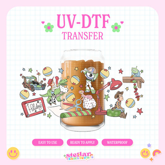 HOLIDAY STORY TOYS - 16 OZ UV DTF