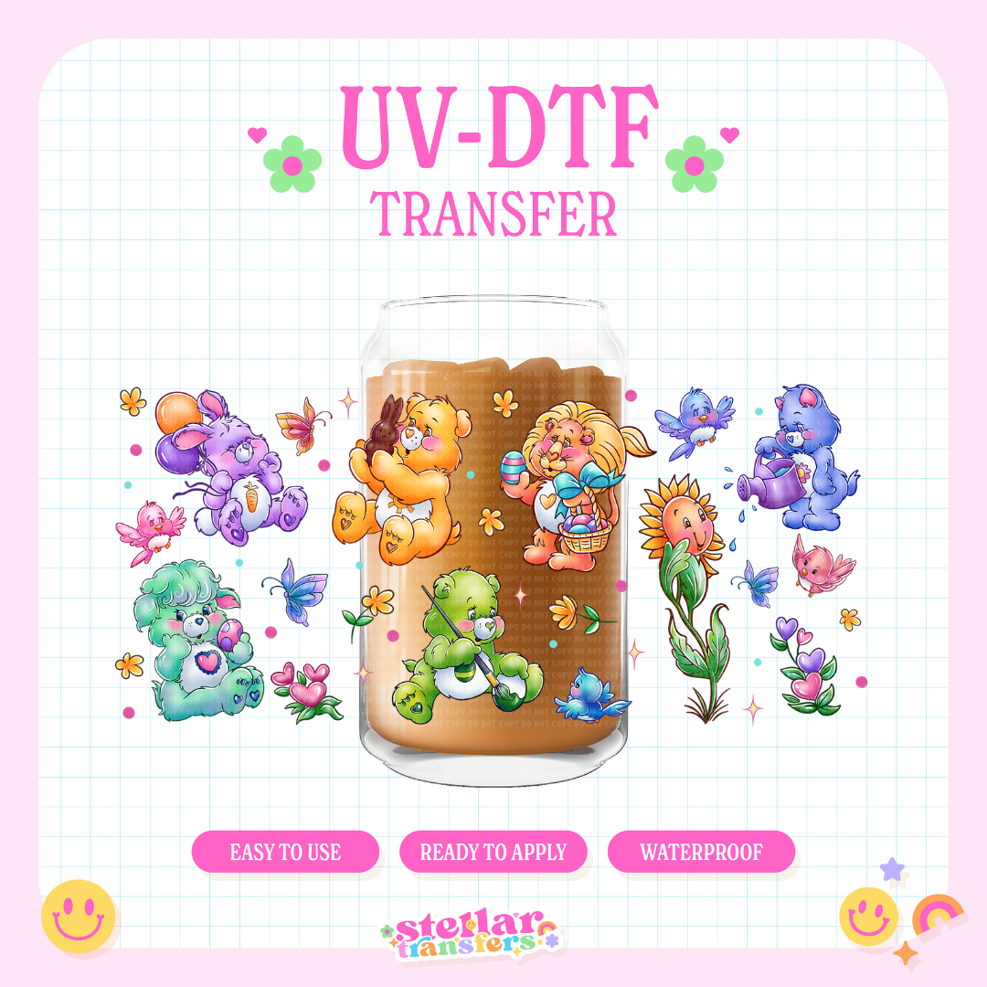 GARDEN COLOR BEARS - 16 OZ UV DTF