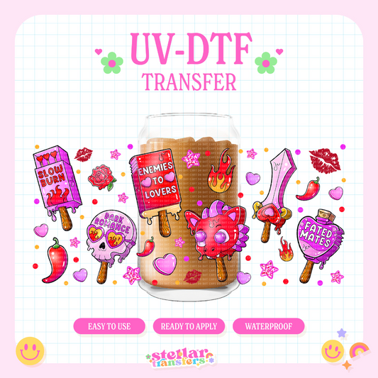 ICE CREAM BOOK LOVER - 16 OZ UV DTF